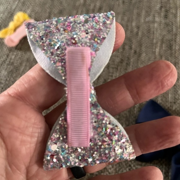 5 Hair bows Hairband girls glitter sparkle - Picture 5 of 10